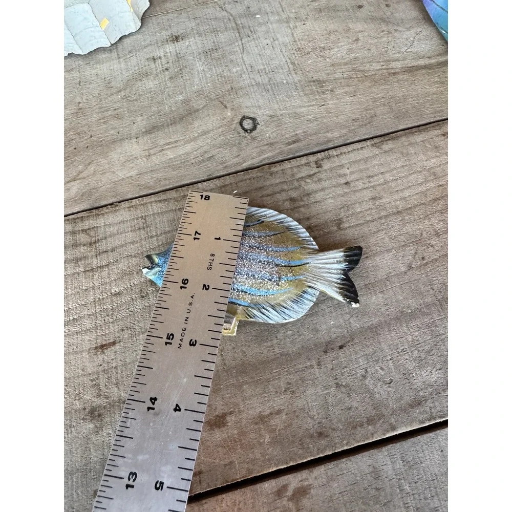 Vintage Wooden Hand Carved‎ Hand Pained Fish Decor Tropical Fish Decor